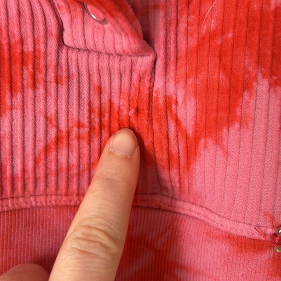 SOLD bombshell Sportswear Snap Bra size small orange pink tie dye crop top spor - Picture 4 of 9